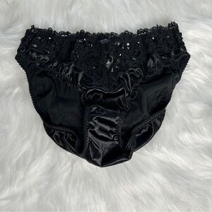 Victoria's Secret Lace Satin Bikini Panty Sequins Miracle Collection